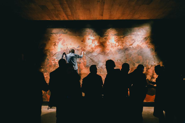Opening day, completion of the mural.
