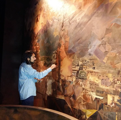 Opening day, completion of the mural.